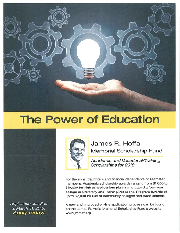 hoffa scholarship the power of education